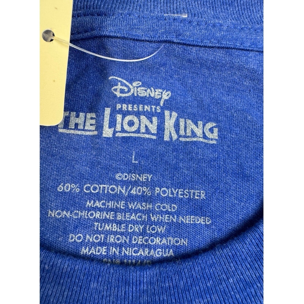 Disney Lion King Hakuna Matata Graphic T-Shirt Blue Mens Size L New - Picture 4 of 8
